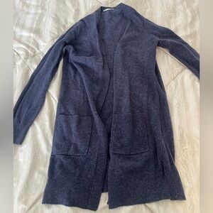 Women's Navy Open Front Cardigan